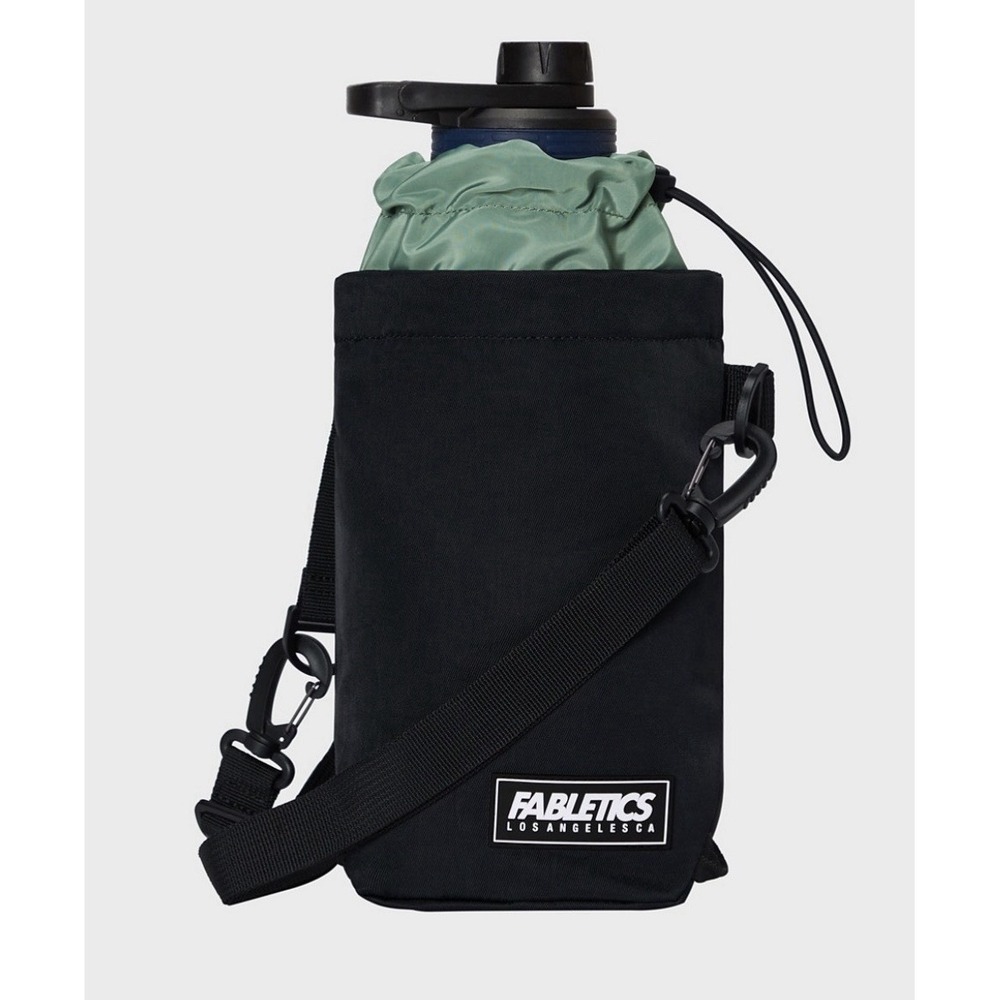 Fabletics Water-bottle Crossbody Bag Black / Palm Leaf  Hiking NWOT